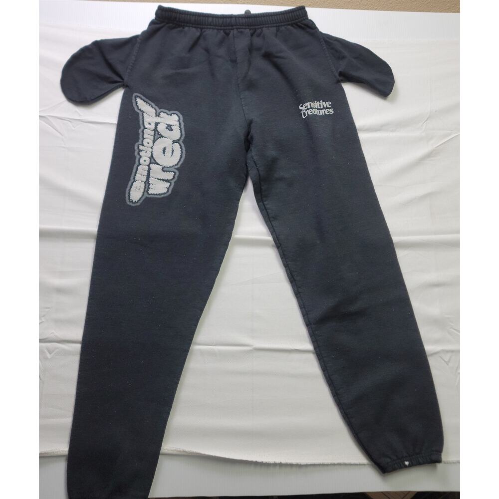 Vintage Sensitive Creatures "Emotional Wreck" Black Sweatpants Women's Medium